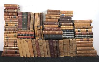 A Group of Scandinavian Leather Books & Others