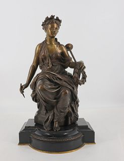 Antique Bronze Sculpture of A Classical Figure.