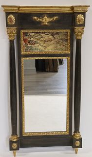 Vintage Carved  And Gilt Decorated Mirror.