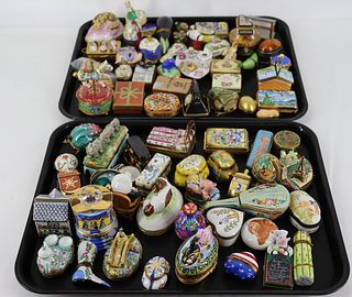 A  Collection Of Limoges & Similar Porcelain Boxes