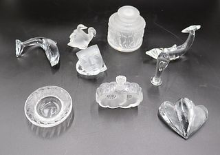 Lalique, Baccarat, Daum Glass Lot