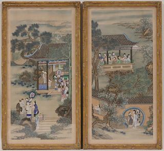 (2) Framed Chinese School Paintings on Silk.