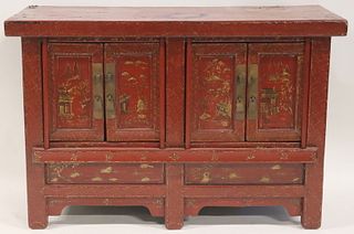 Late 19th Century Chinese Lacquered and Gilt