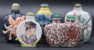 (5) Assorted Chinese Snuff Bottles.