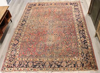 Antique And Finely Hand Woven Sarouk Carpet.