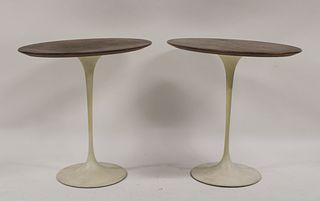 Midcentury Pair Of Saarinen Tulip Tables By Knoll.