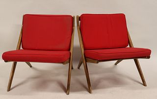 Midcentury Folke A. Ohlsson for Dux Scissor Chairs