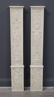 Pair of Antique Carved Marble Reliefs.