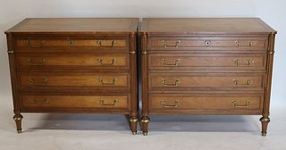 BAKER Pair of Louis XV1 Style Fruitwood Dressers.