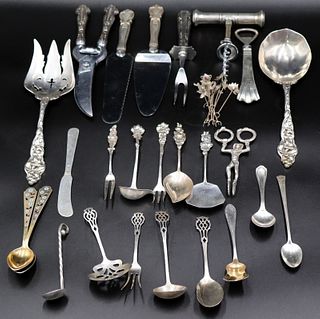 STERLING. Assorted Grouping of Sterling Serving
