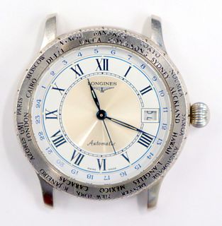 JEWELRY. Longines Lindbergh GMT Stainless Watch.