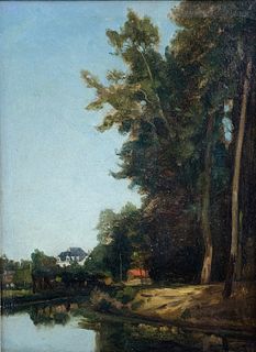 Henri Harpignies (1819-1916 French) Landscape Oil