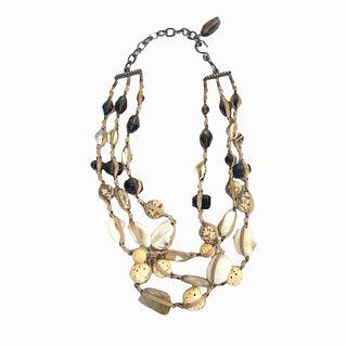 Vtg Stephen Dweck Sterling Multi-Stone Necklace