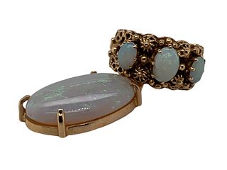 Opal Pendant & Opal Ring