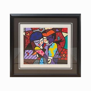 Romero Britto "The Dancers" Signed Giclee Or Paper
