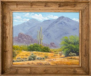Rex Wakefield "A Desert Canyon" Oil on Canvas