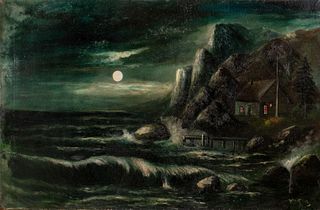 William M. LEMOS Seascape Oil on Canvas