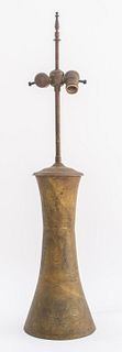 Victorian Orientalist Columnar Brass Lamp