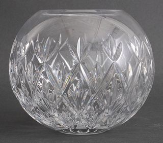 Tiffany & Co Modern Cut Glass Ball Vase