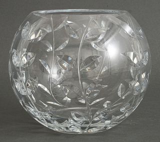 Tiffany & Co Modern Cut Glass Ball Vase