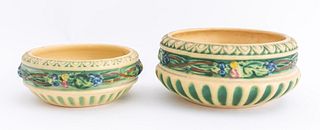 Roseville Pottery Corinthian Low Flower Bowls 2