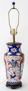 Japanese Imari Vase Mounted As a Lamp