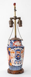 Japanese Imari Vase Mounted As A Lamp