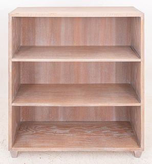 Modern Cerused Wood Bookstand Etagere