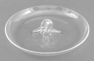 Steuben Crystal Serving Plate with Handle