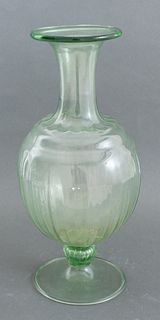 Amphora Form Green Glass Vase, 20th c.