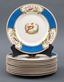 Myott Porcelain "Chelsea Bird" Dinner Plates, 12