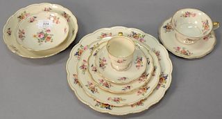 Royal Bayreuth Bavaria porcelain dinnerware set, 106 total pieces.