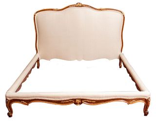 Louis XV Style Upholstered Bed