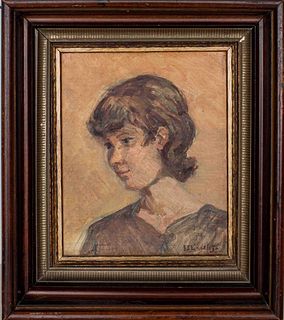 Emily Earle Lindsley Portrait of a Woman Oil
