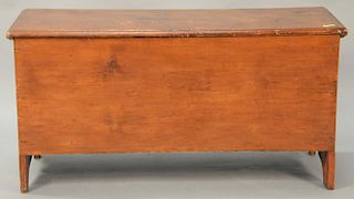 Primitive blanket chest with lift top, 18th century. ht. 24", top: 18" x 48"