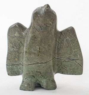 Inuit Carved Hardstone Eagle Sculpture