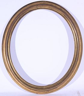 Antique American Brass Oval Frame