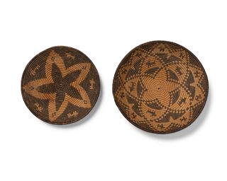 Two Apache pictorial baskets