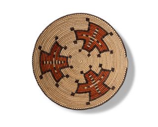A large polychrome Navajo basket