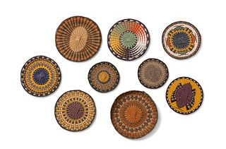 A collection of Hopi wicker plaques