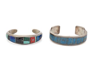 Two Southwest cuff bracelets