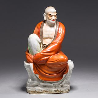 Chinese Porcelain Monk Statue