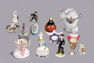 Large Group of 15 European Porcelains