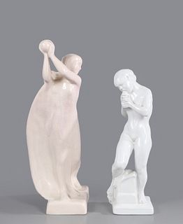 Pair Kai Nielsen for Herman Kahler and William Manker Ceramic Figures