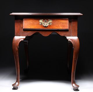 Queen Anne Style Wooden Side Table