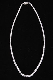 19.79 carats Diamond Graduated 18K Necklace