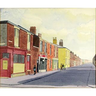 Vintage English Watercolor on Paper "Lovat Road"
