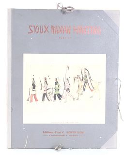 Sioux Indian Painting Portfolio by Szwedzicki 1938