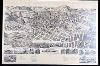 C. 1890 Helena, Montana Perspective Map