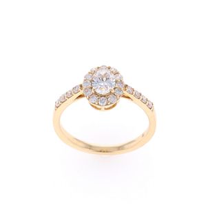 Ladies VS2 Diamond & 18k Yellow Gold Ring